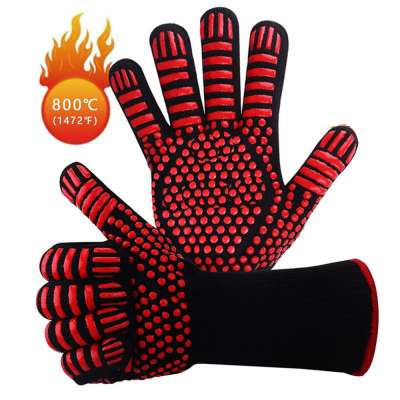 2020 best selling Barbecue/BBQ gloves 800 degree high temperature resistance Microwave oven fire retardant gloves