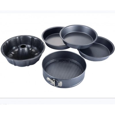 2020 Best Selling Nonstick Carbon Steel Bakeware Set with gribs/Premium Non-Stick 9-Inch Fluted Tube Pan/Cake Roasting pan