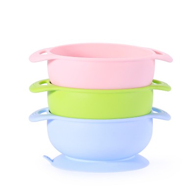 2020 best selling Silicone suction cup/Baby dinner bowl/Baby shatterproof cutlery