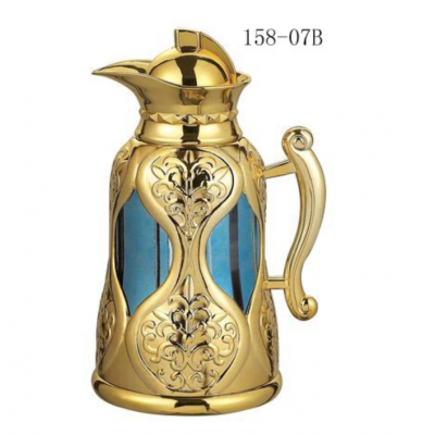 2020 New Design 1L Golden Arabic Style Vacuum Coffee Flask Thermos Kettle/Glass Inner Vacuum Flask Arabic Coffee Pot Thermos