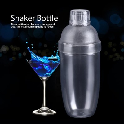 2020 Most Popular Transparent Cocktail Shaker/700cc Resin Drink Shaker/Milk Tea Shot Shaker BarTool with Anti-leakage Desgin