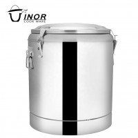 restaurant insulated barrel stainless steel soup stock pot with lock