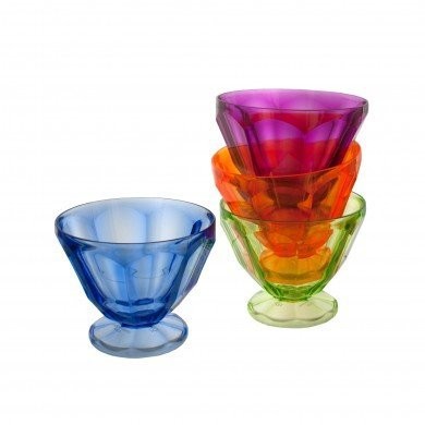 2019 Hot Sale stackable Old-fashioned Soda Fountain Plastic Goblet Parfait Ice Cream Bowls/ice cream cups plastic