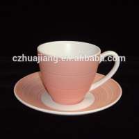 Good quality beauty price bright colored small porcelain coffee cup and saucer