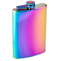 2019 New Design Rainbow Colored Hip Flask/8oz stainless steel hip flask and  Spirit Bottle