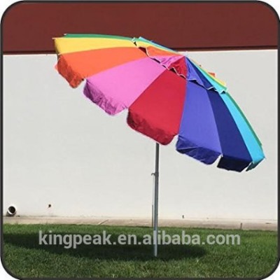 2019 Best Selling Giant Rainbow Beach Umbrella/Portable Beach Sun Umbrella Sunshade