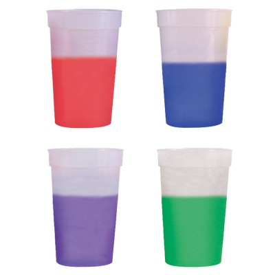 2019 Best Selling 12oz Color Changing Stadium Cup/Plastic shot glasses cup set