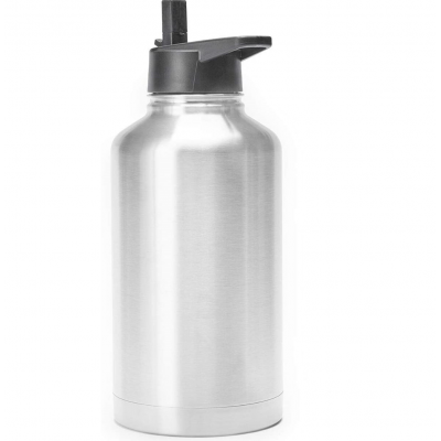 Hot Sale 64 OZ Straw Giant Bottle/Stainless Steel Double-Walled Vacuum Insulated Large Capacity Bottle Growler Thermos flask