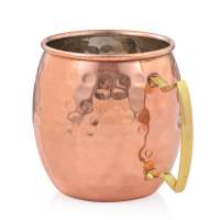 100% Lacquer Finish Hammered Moscow Mule Copper Mug from India